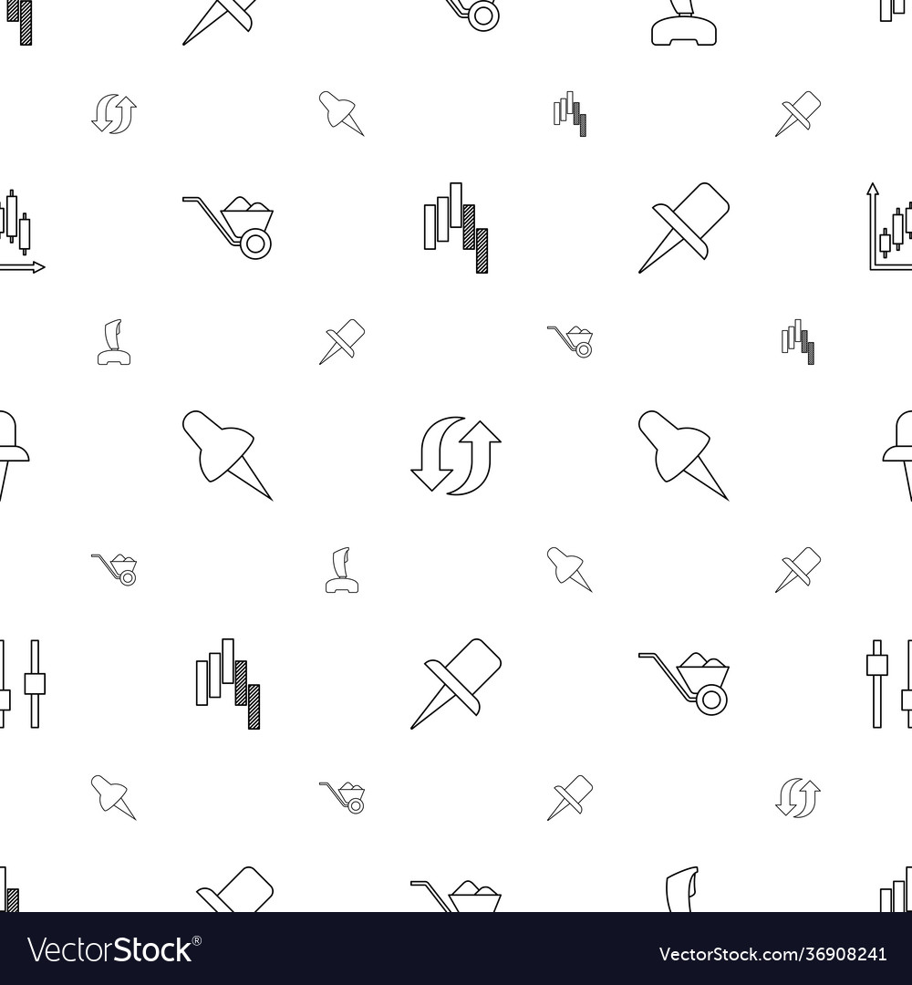 Push icons pattern seamless white background