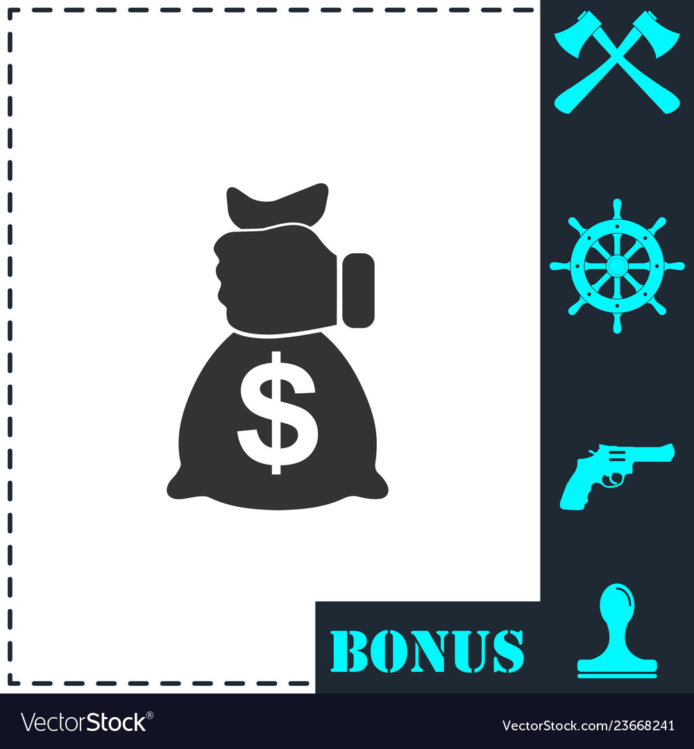 Bank robbery crime flat Royalty Free Vector Image