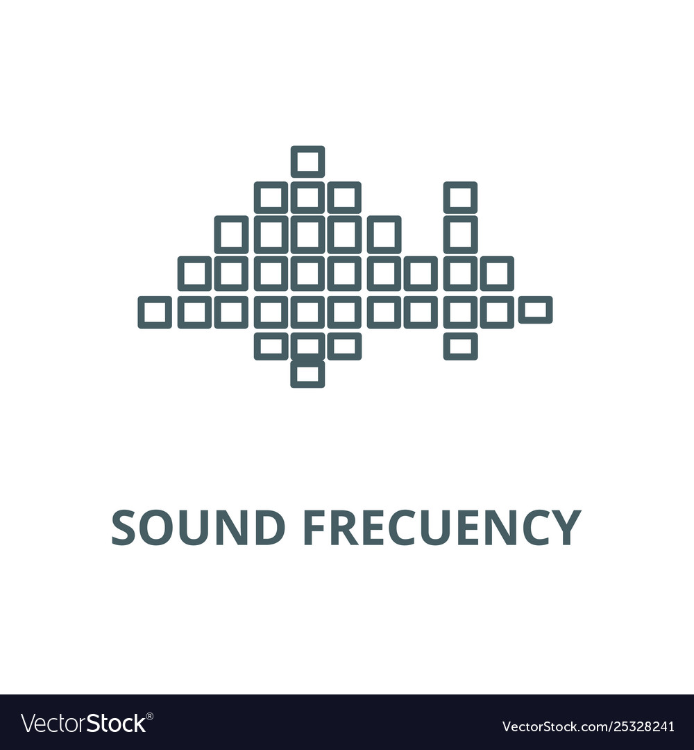 Sound frecuency line icon linear concept Vector Image