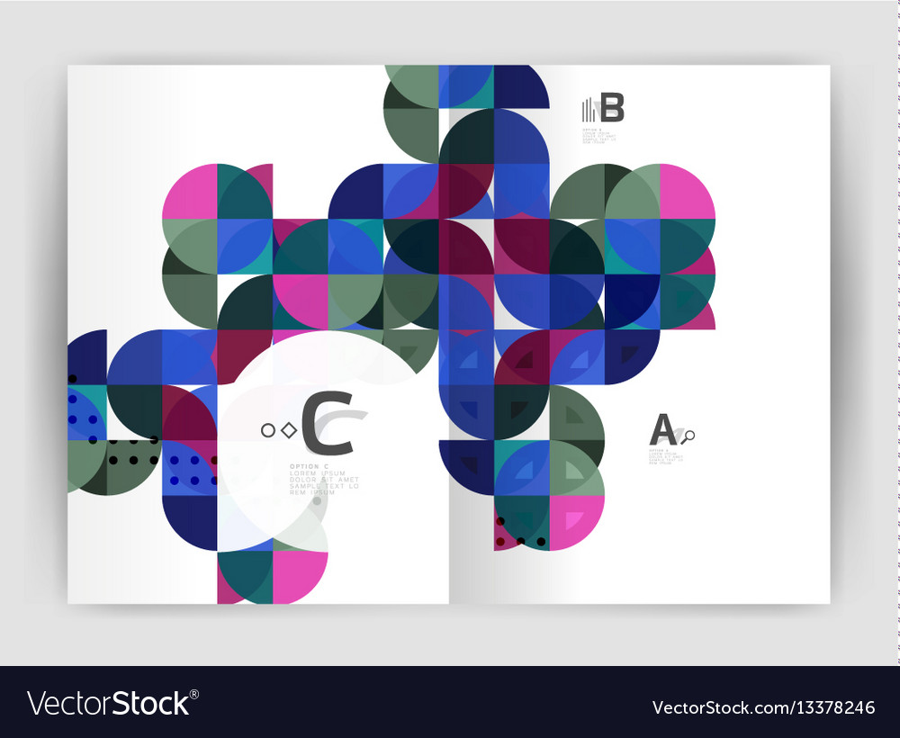 Abstract background with color triangles annual