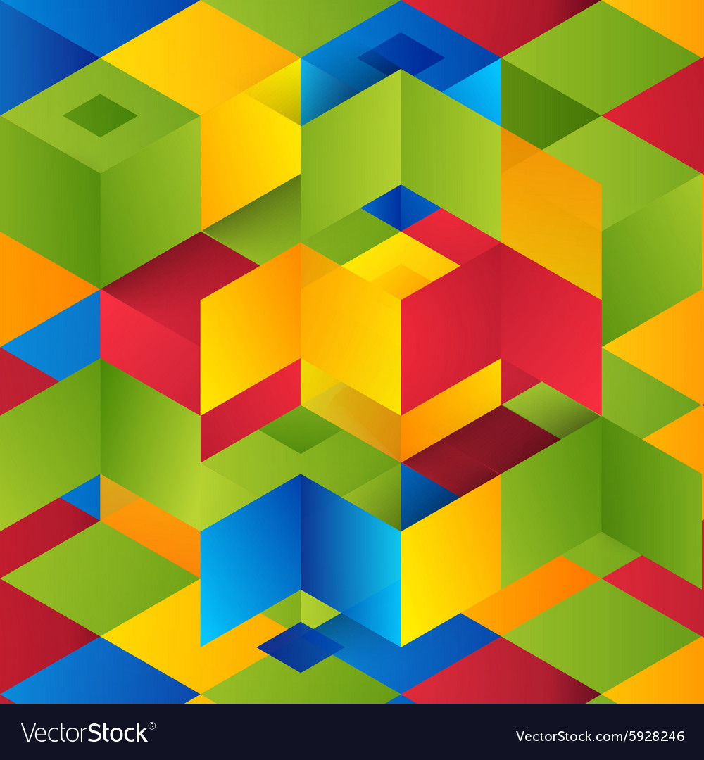 Abstract geometric shape from cubes