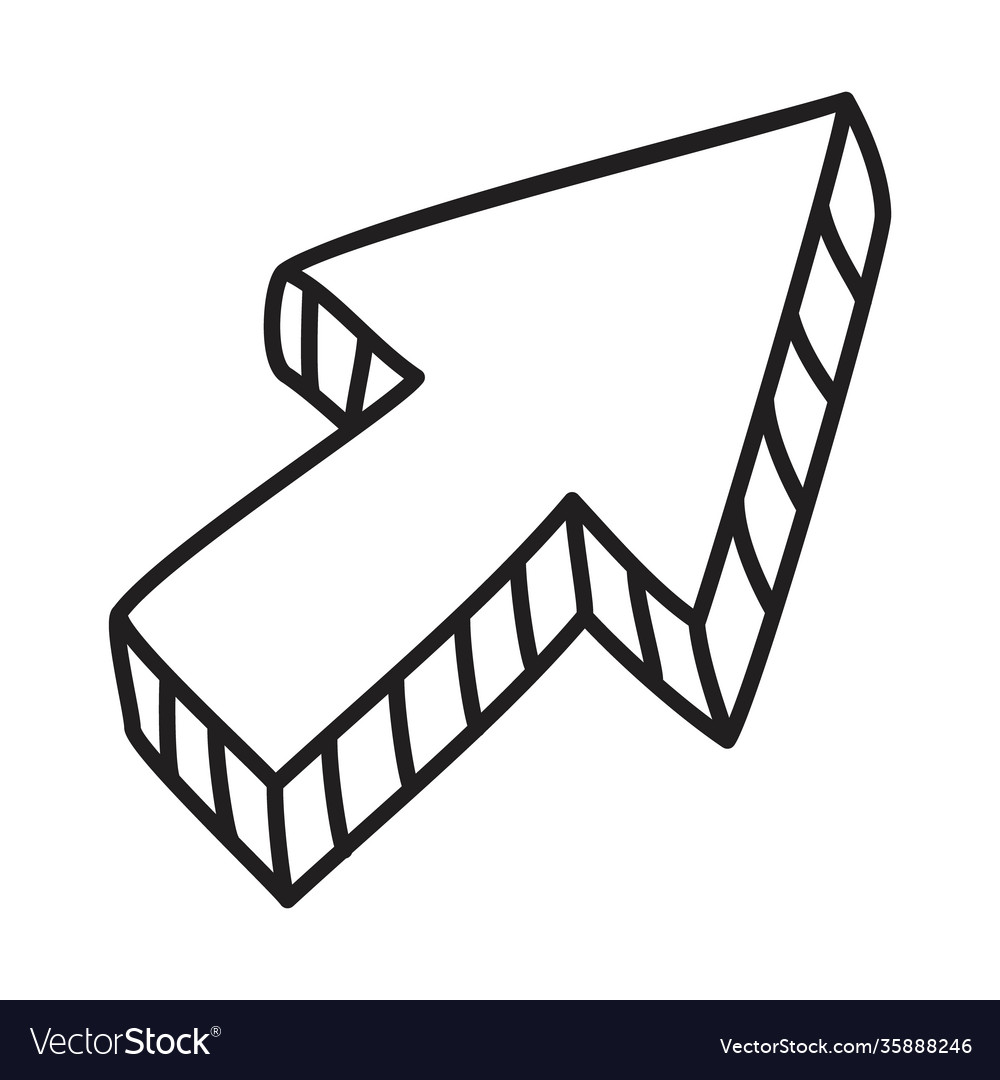 Arrow cursor icon line style