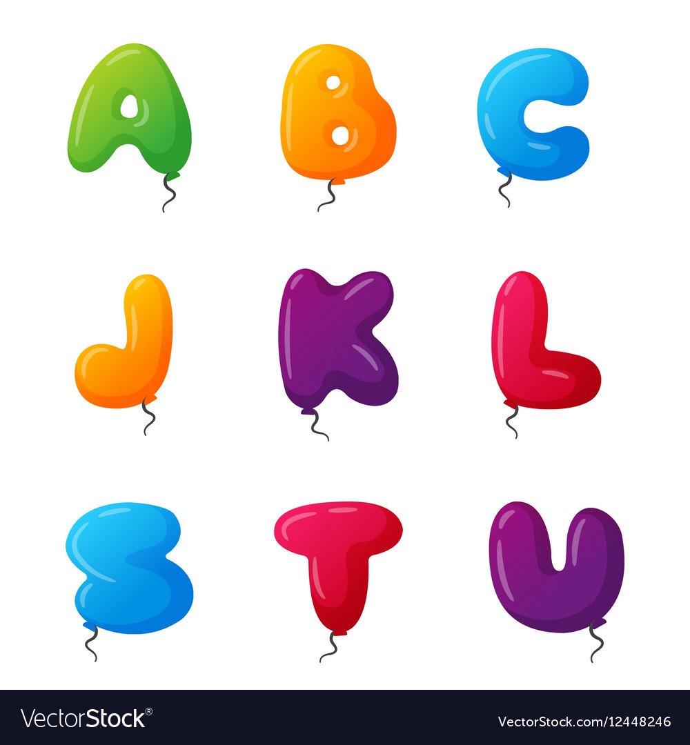 Balloon alphabet set