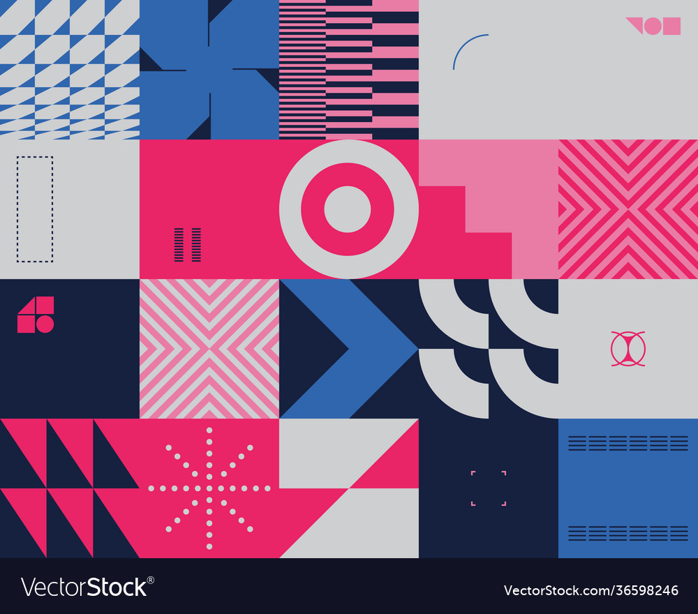 Brutalism design abstract pattern vector image Brutalism design abstract pattern
