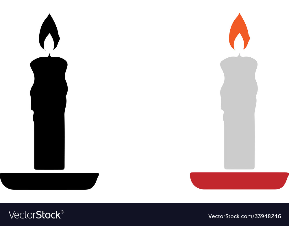 Candle icon isolated on background Royalty Free Vector Image