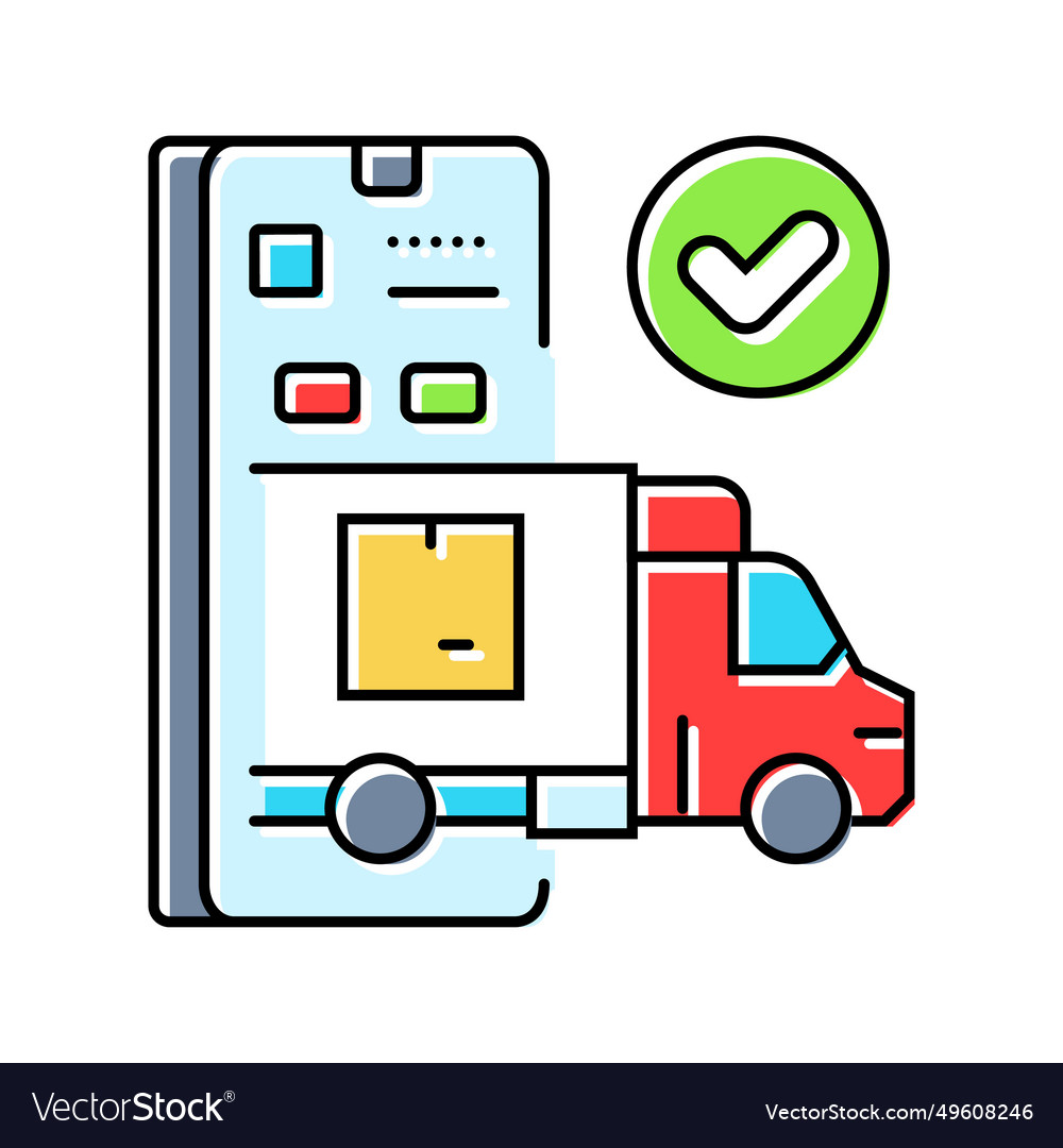 Carrier selection logistic manager color icon