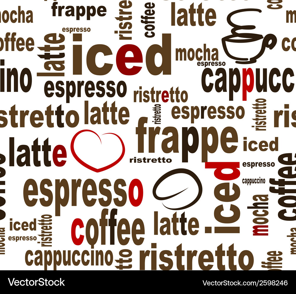 Coffee seamless pattern Royalty Free Vector Image