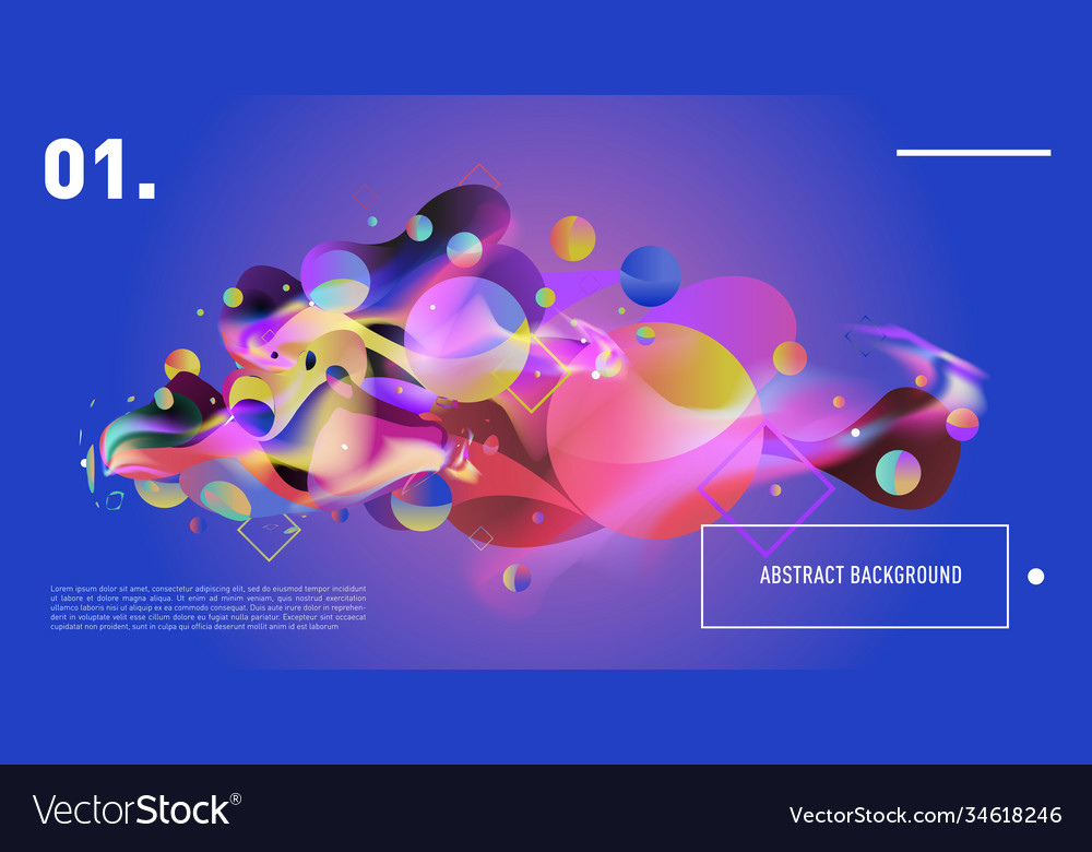 Colorful abstract fluid gradient pattern vector image Colorful abstract fluid gradient pattern