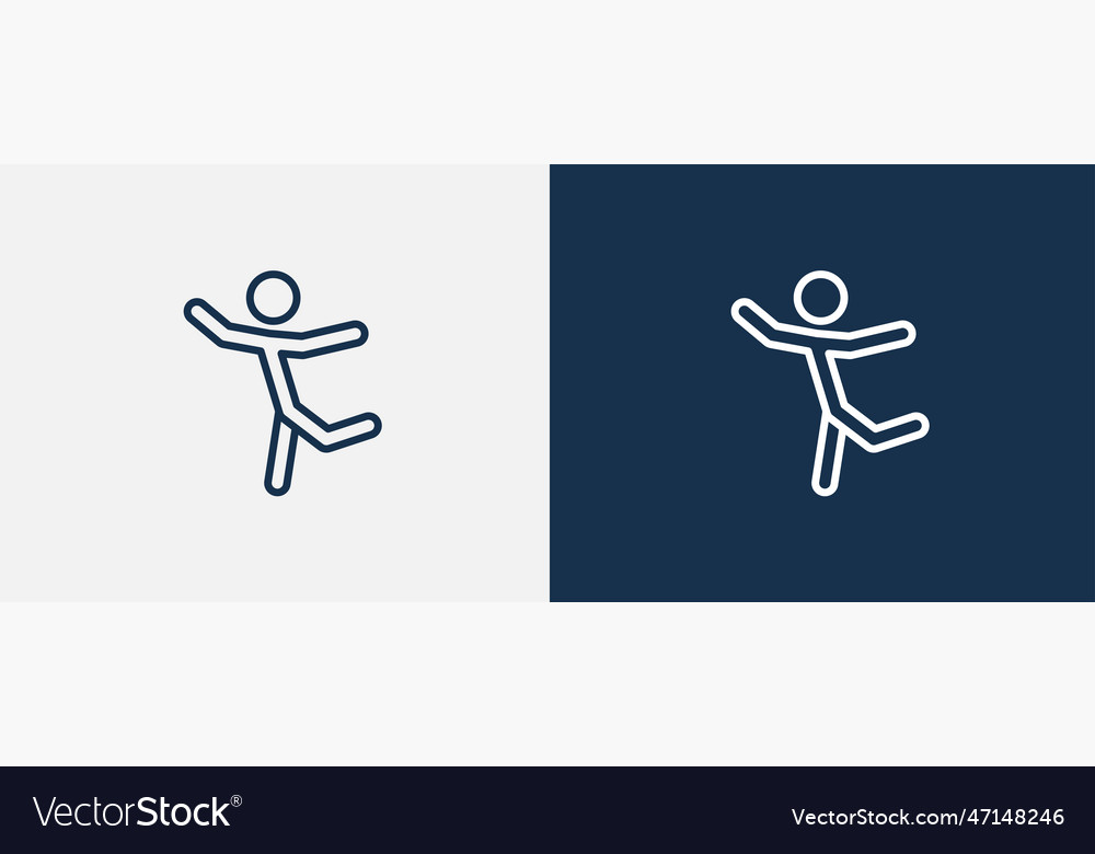 Dancer motion icon outline
