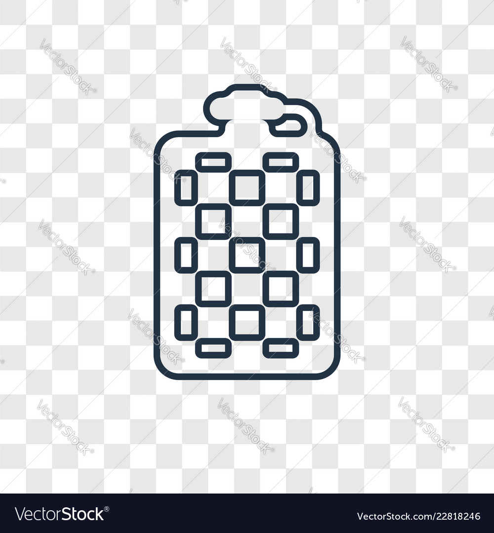 Flask concept linear icon isolated on transparent vector image Flask concept linear icon isolated on transparent