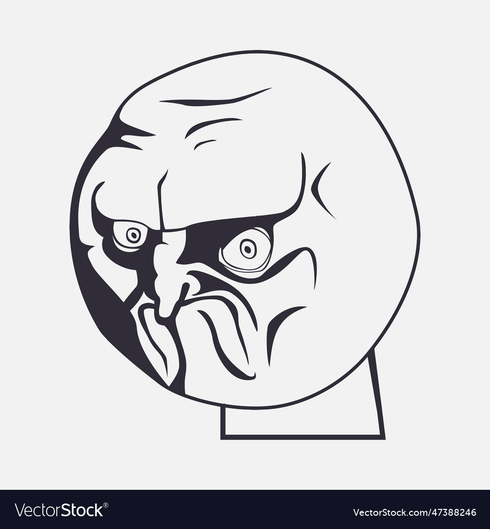 Internet meme trollface design Royalty Free Vector Image