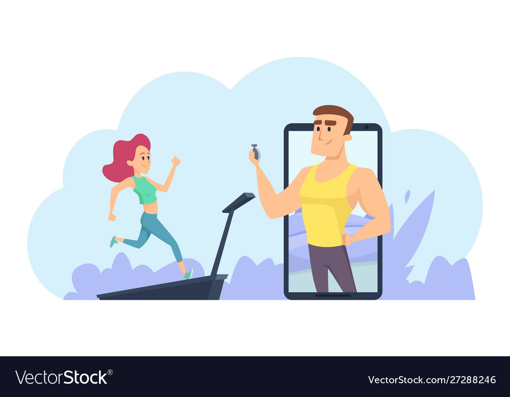 Online Personal Trainer Concept 2152960 Vector Art at Vecteezy