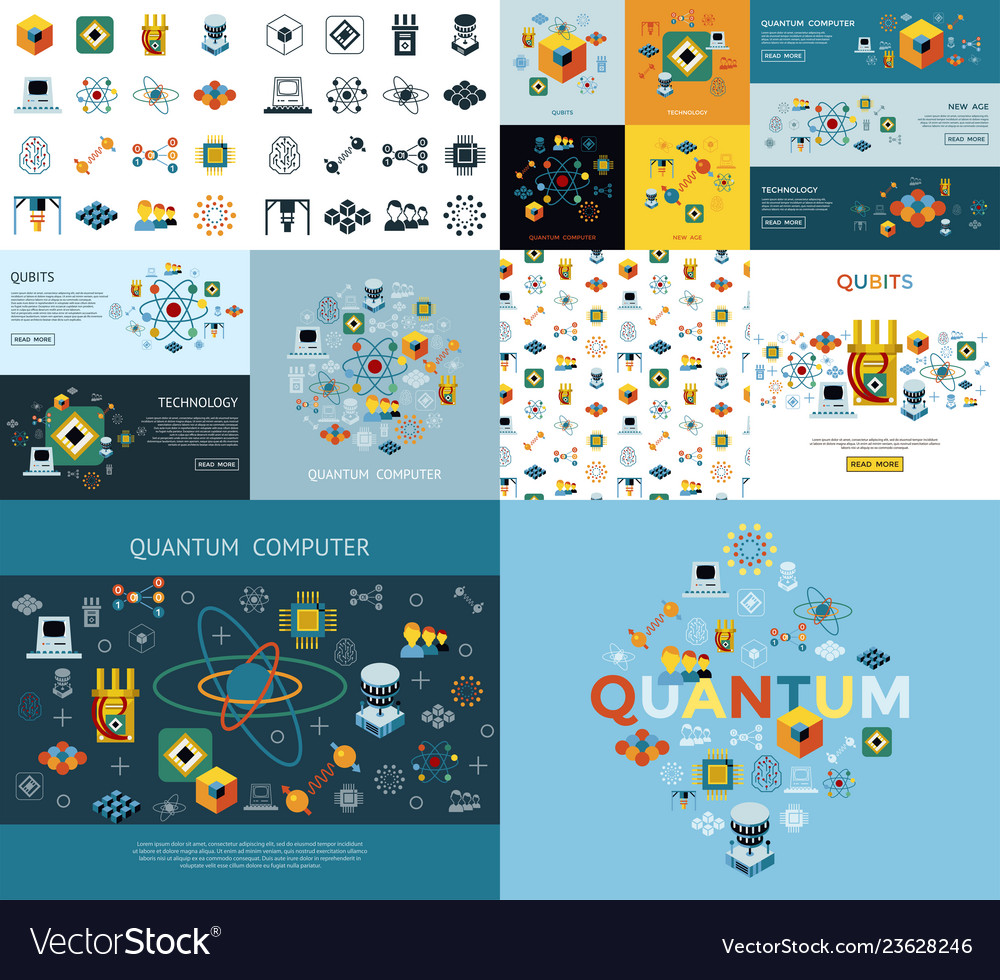 Quantum Computing Icon Set