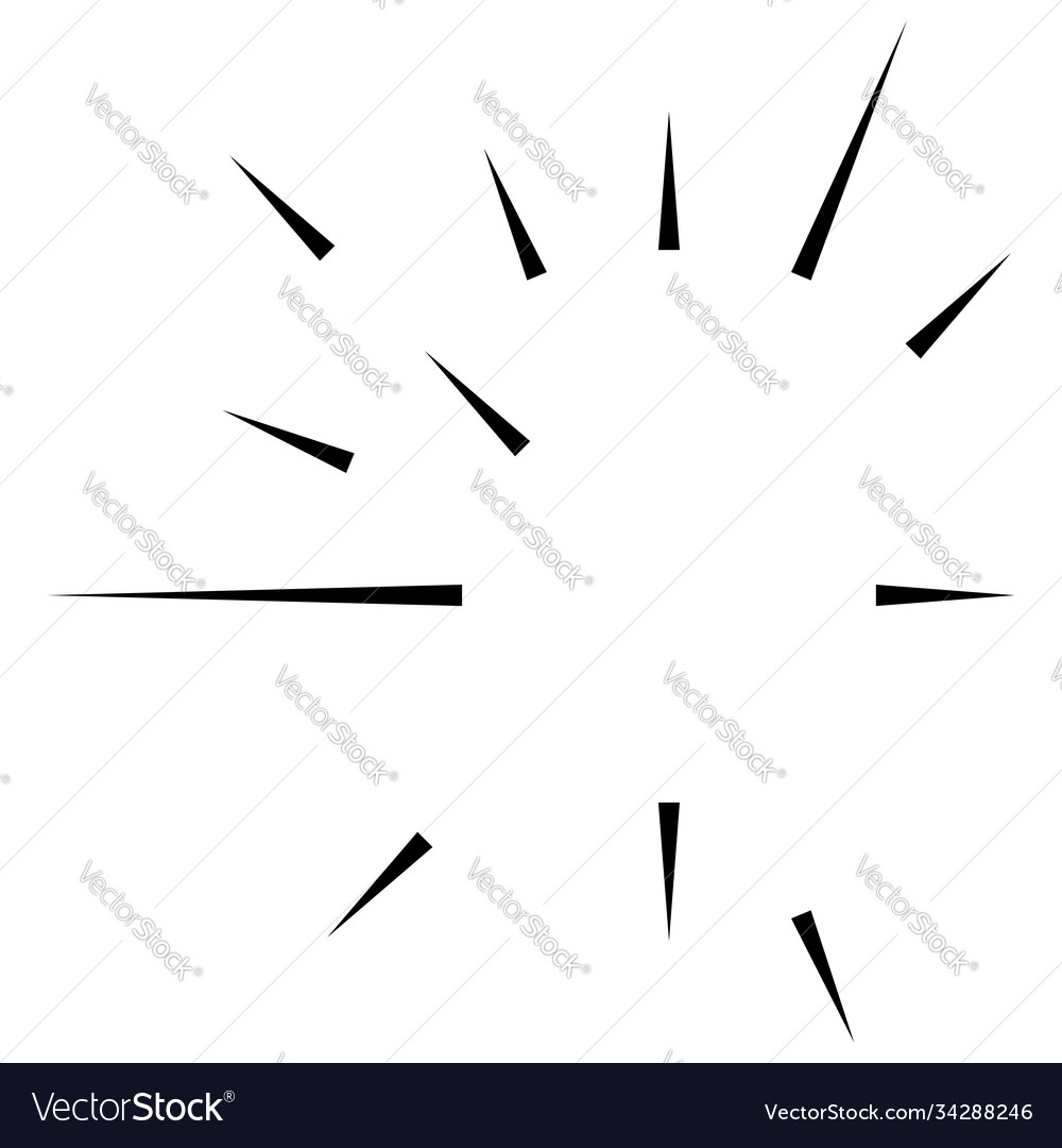 Radial radiating lines abstract burst element vector image Radial radiating lines abstract burst element