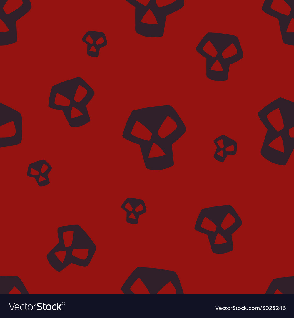 Red skull pattern small