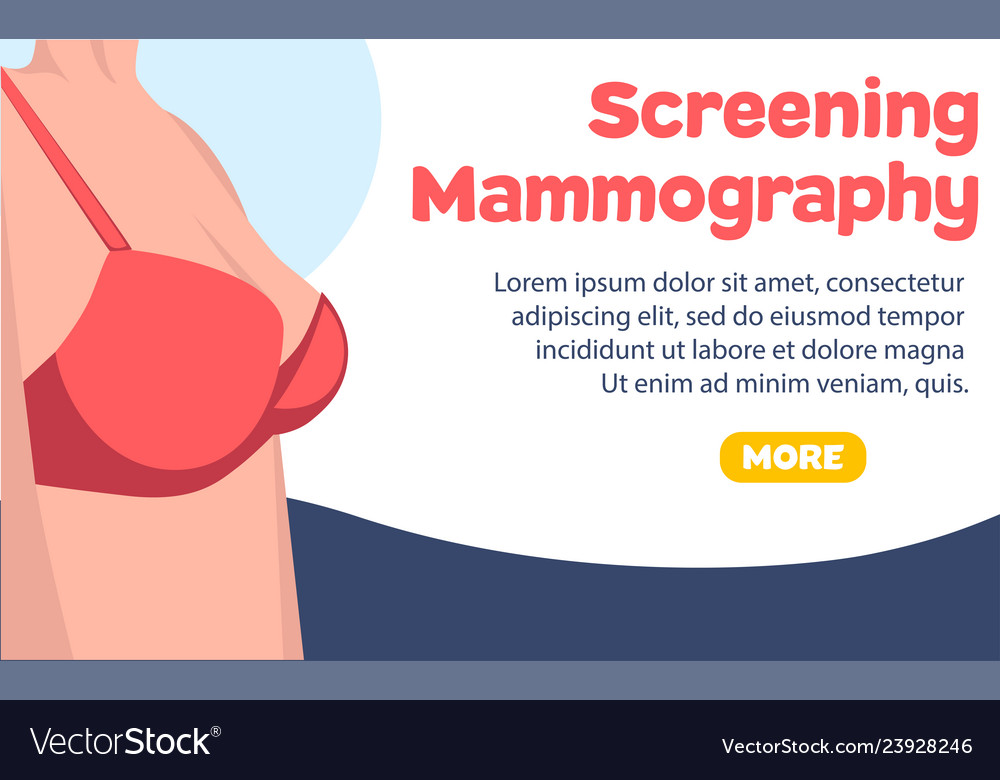 Screeningl Mammography Banner Royalty Free Vector Image