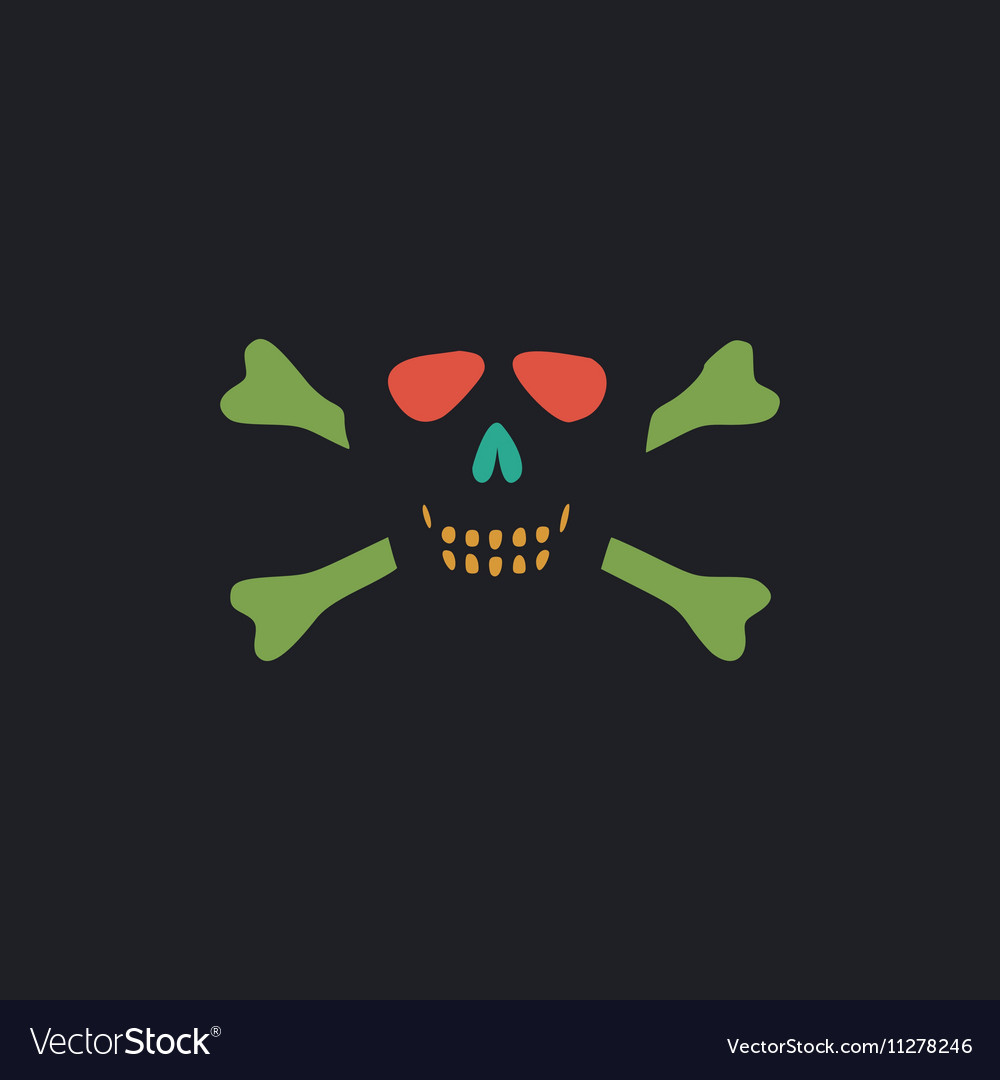 Skull crossbones computer symbol