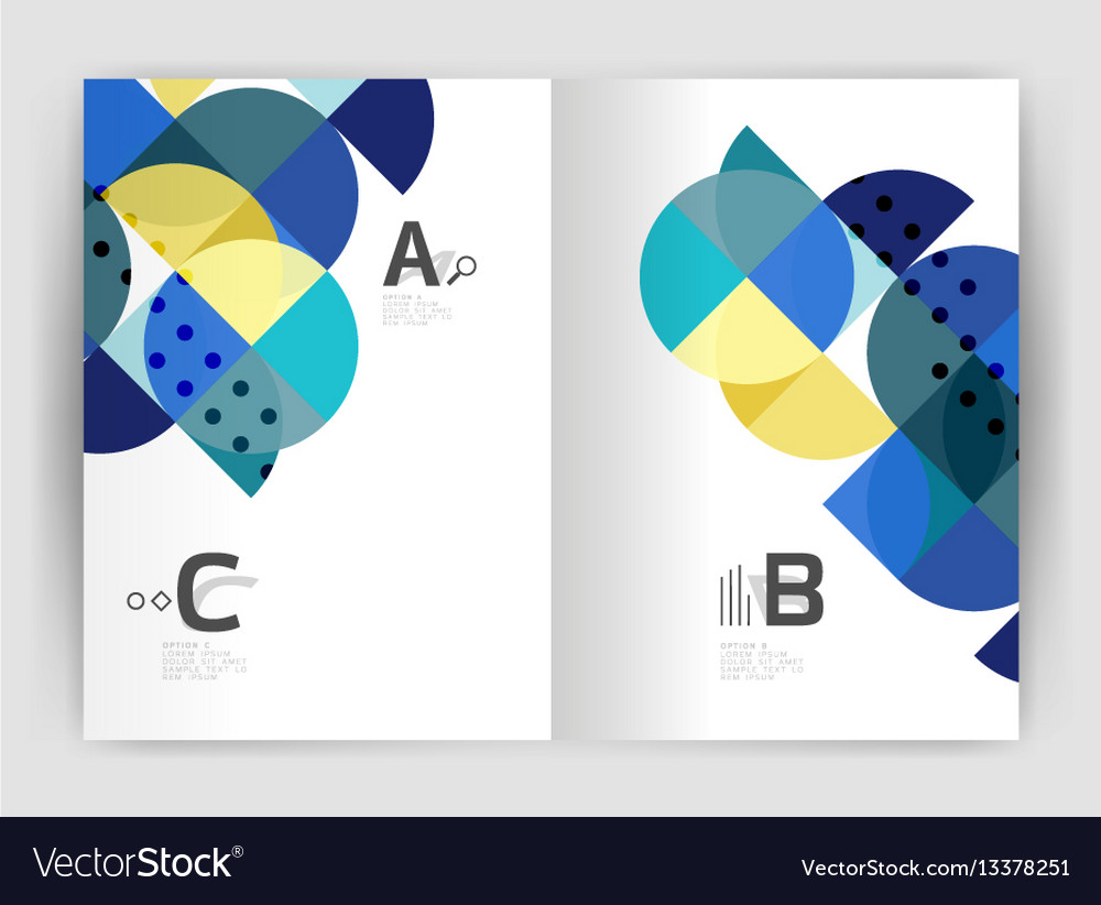 Abstract background with color triangles annual Vector Image Abstract background with color triangles annual