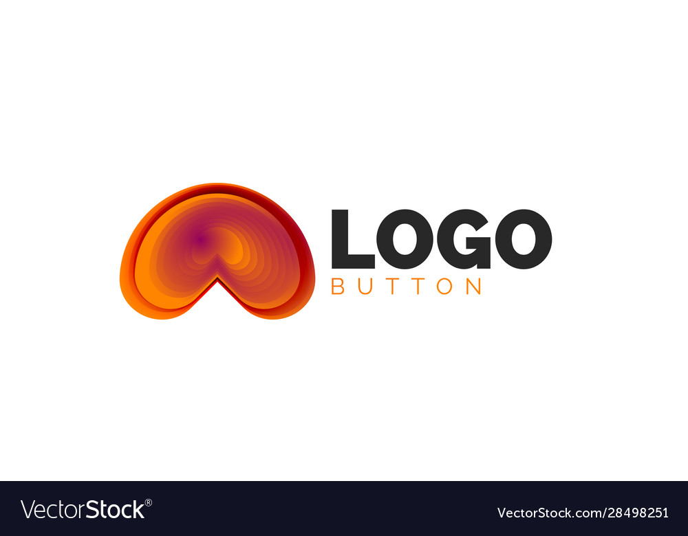 Abstract round shape logo template minimal