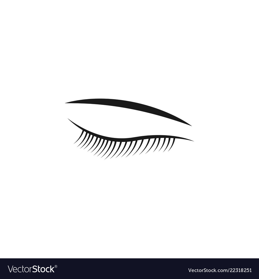 Beautiful eyelash symbol template Royalty Free Vector Image