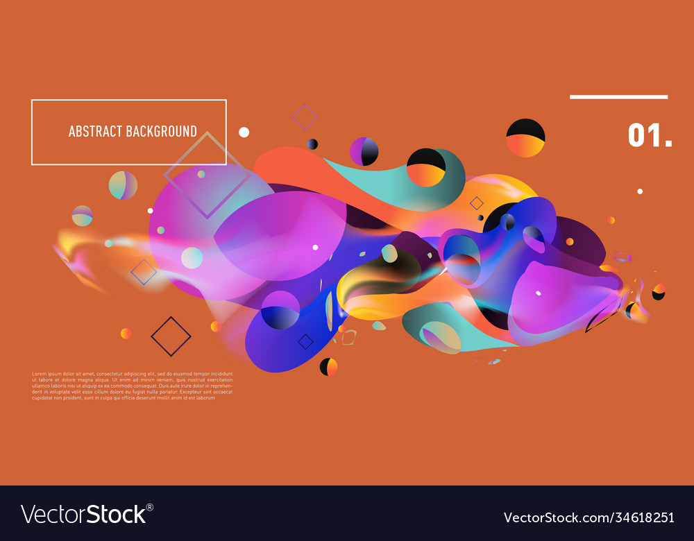 Colorful abstract fluid gradient pattern vector image Colorful abstract fluid gradient pattern