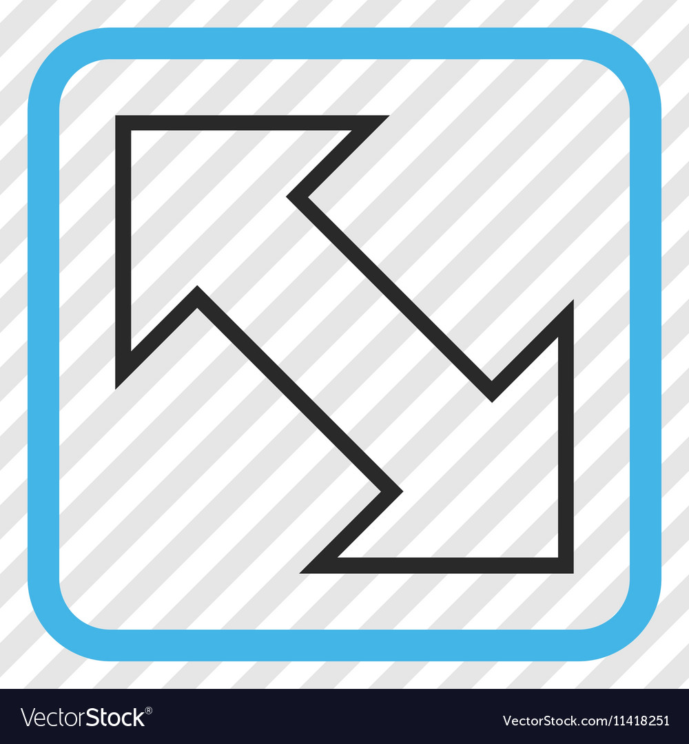 Exchange diagonal icon in a frame