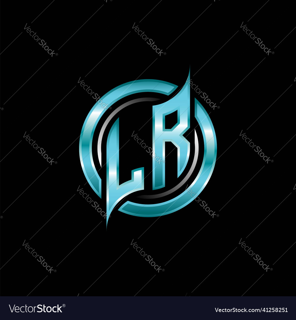 Lr initial monogram logo circle rounded