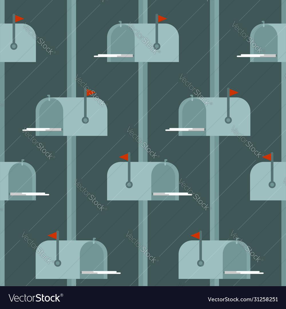 Mailbox pattern seamless box for letters