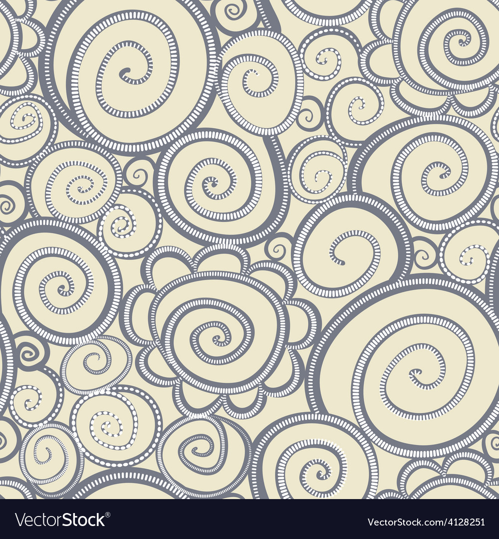 Seamless abstract curly wave pattern