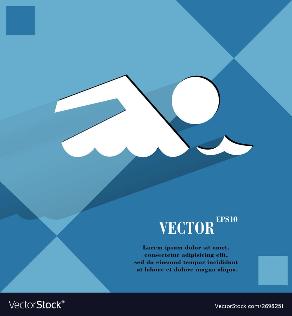 Swimmer pool flat modern web design