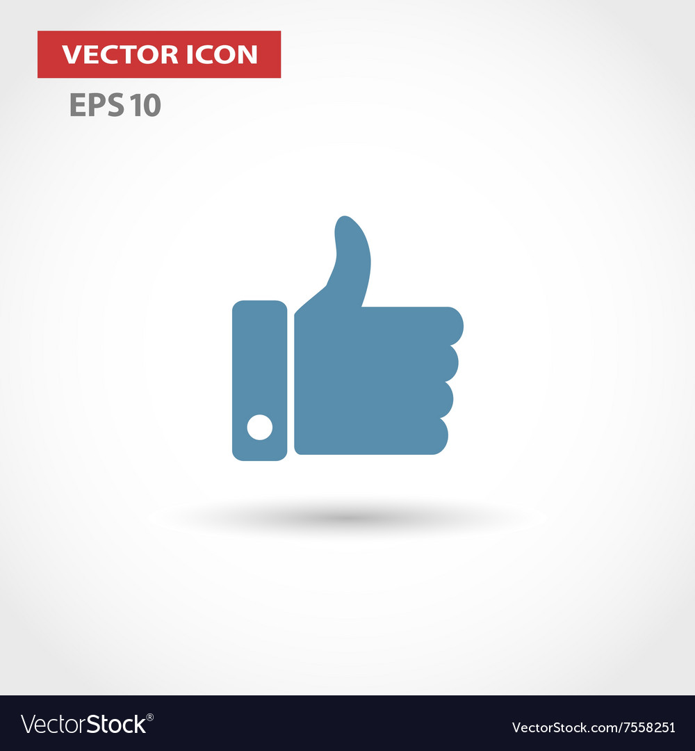 Thumbs up like modern icon flat design