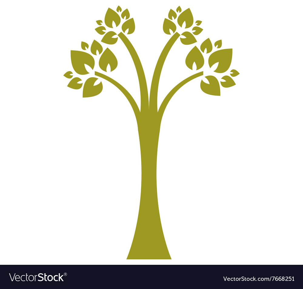 Tree on white background