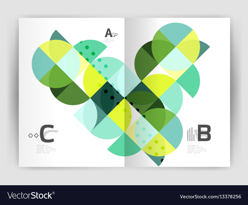 Abstract background with color triangles annual