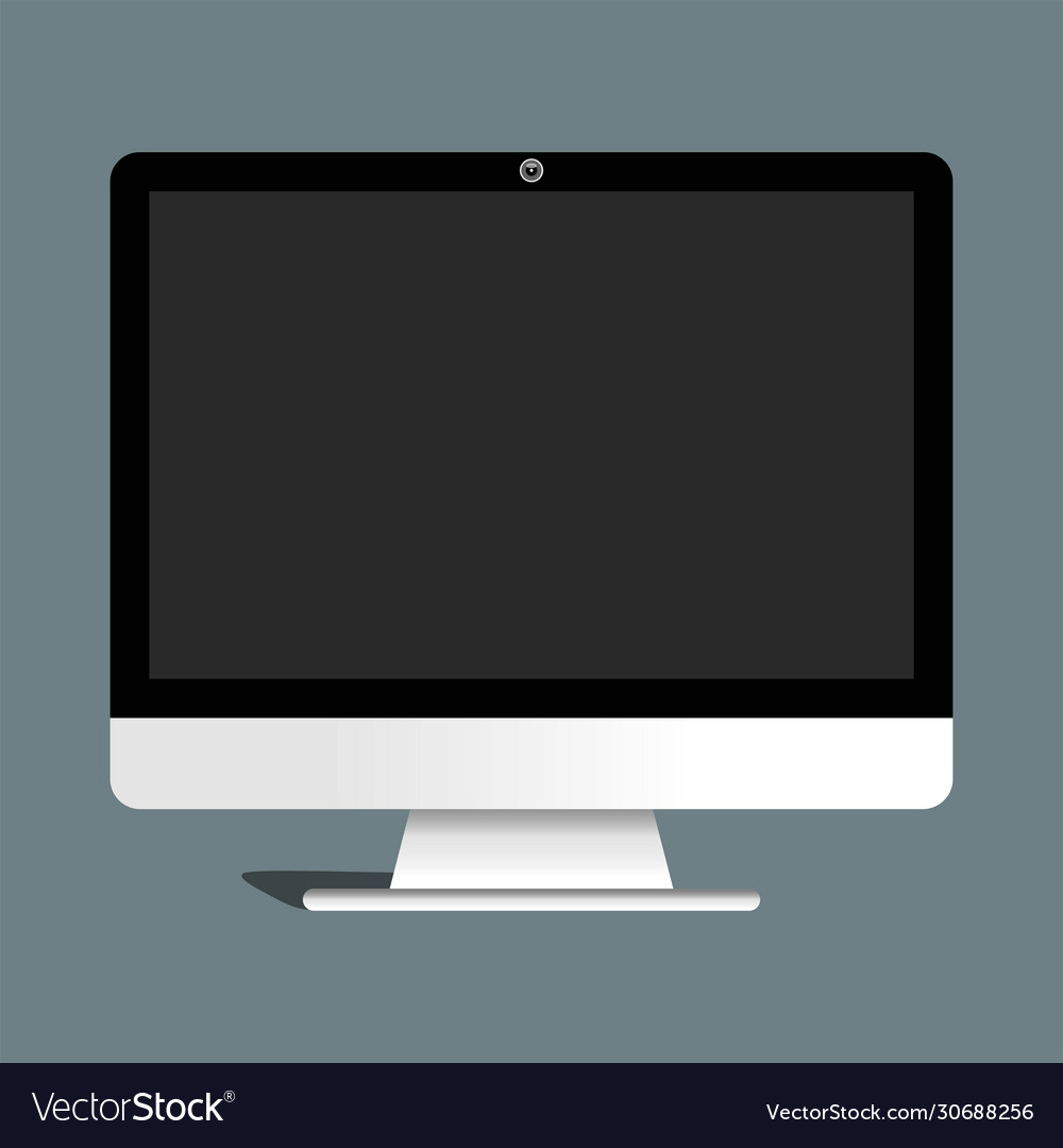 Computer monitor or display flat icon isolated Vector Image Computer monitor or display flat icon isolated