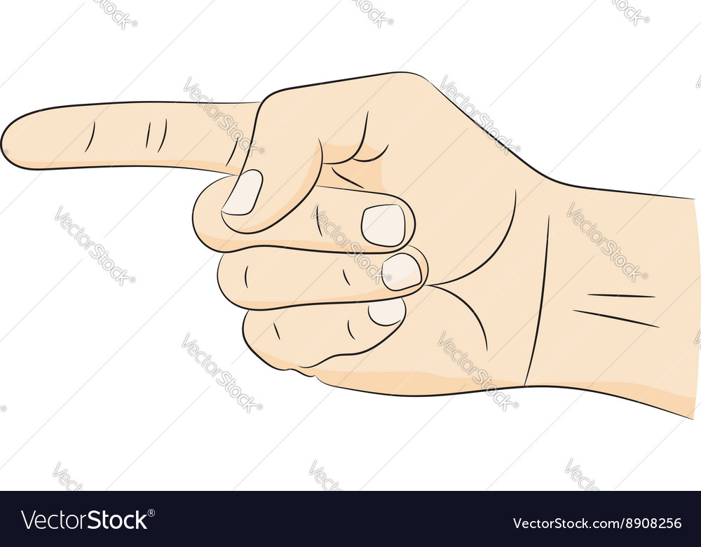 Forefinger gesture Royalty Free Vector Image - VectorStock