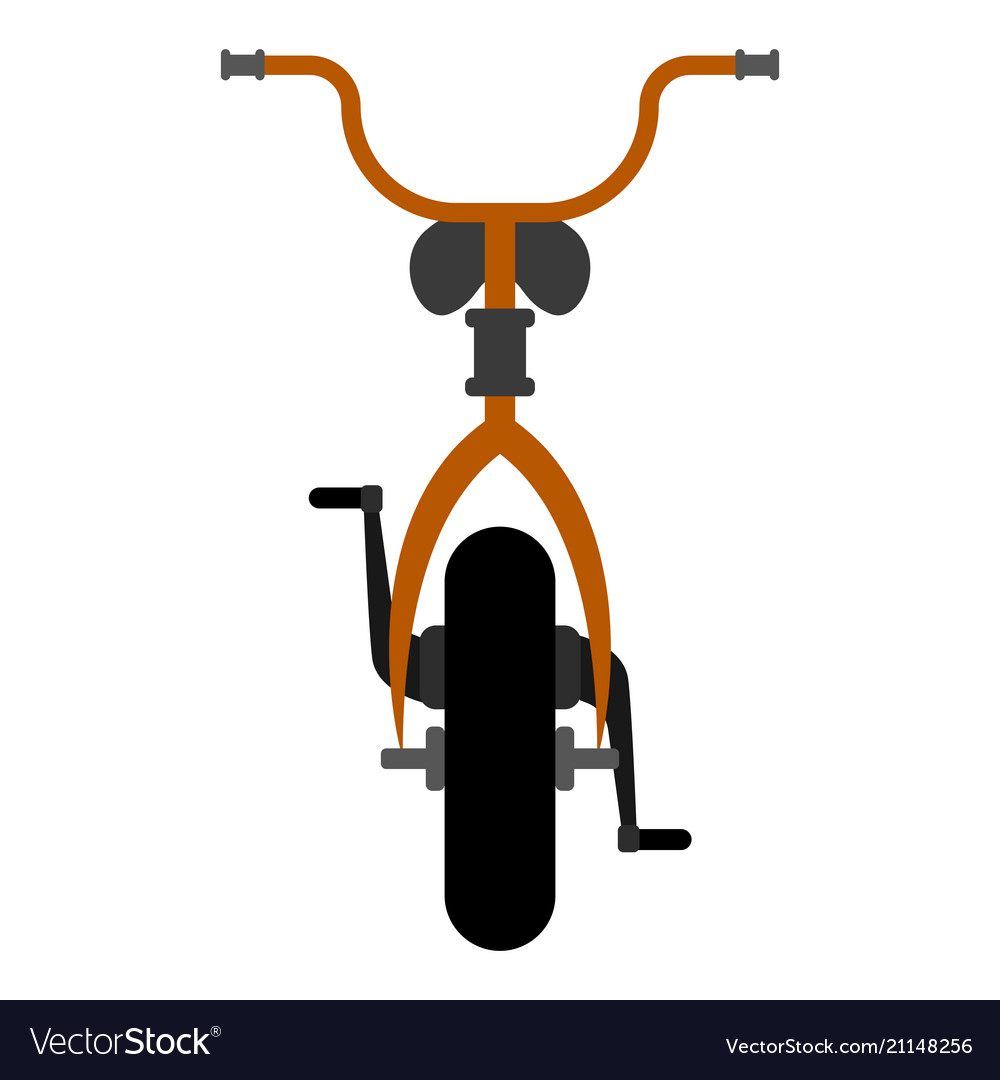 Front view of a bicycle