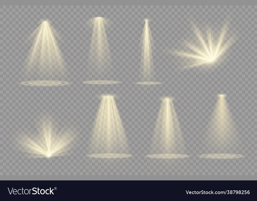 Glow yellow spotlight special and light effect Vector Image