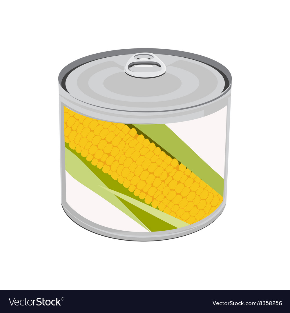 Golden Corn Can Royalty Free Vector Image - Vectorstock