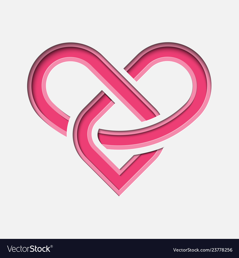 Download Lovinity - eternal love symbol with deep paper Vector Image