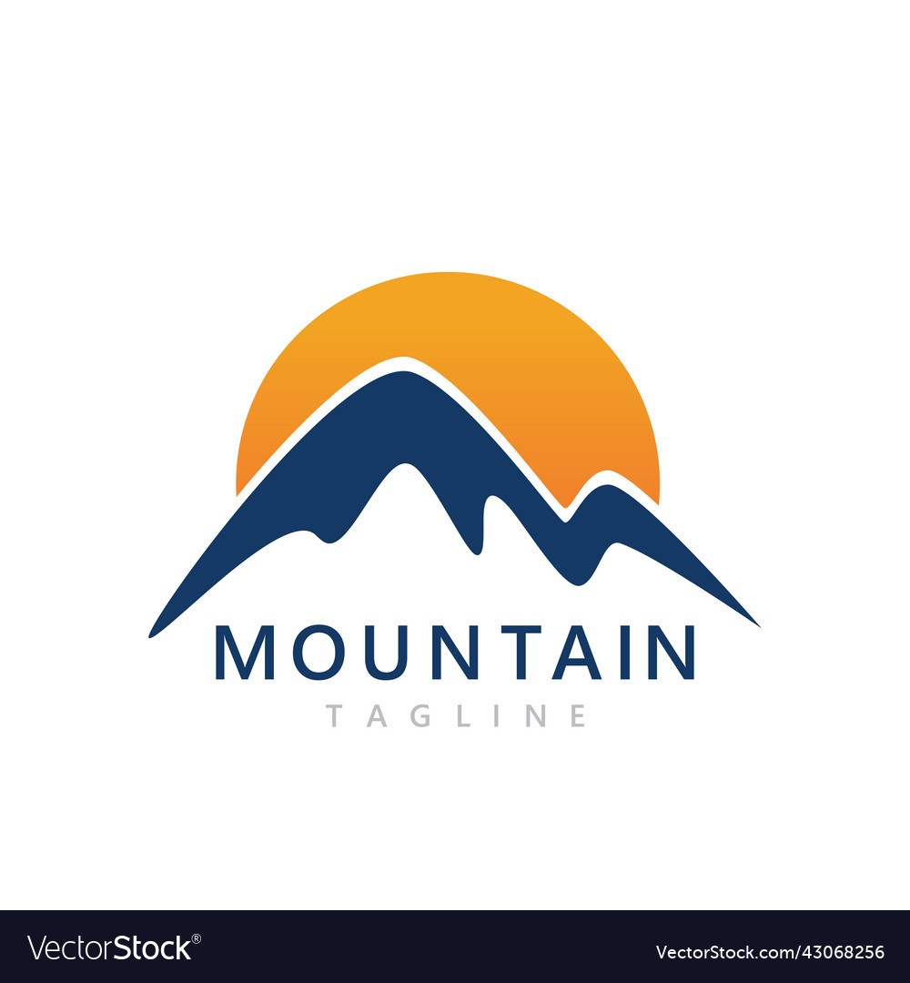 Mountain icon logo Royalty Free Vector Image - VectorStock