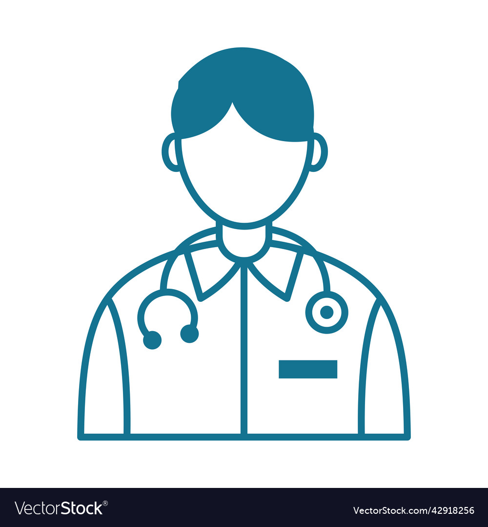 Professional doctor worker Royalty Free Vector Image