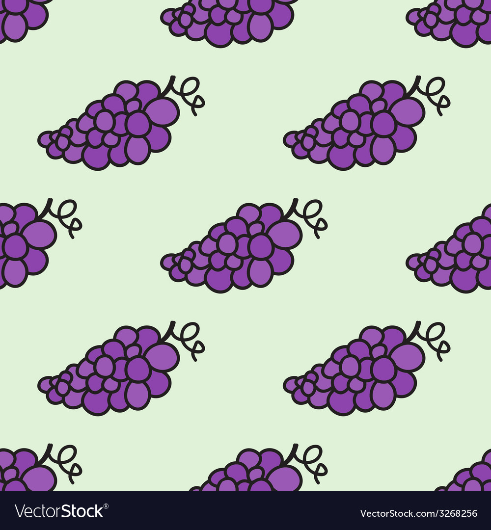 Seamless pattern with grape