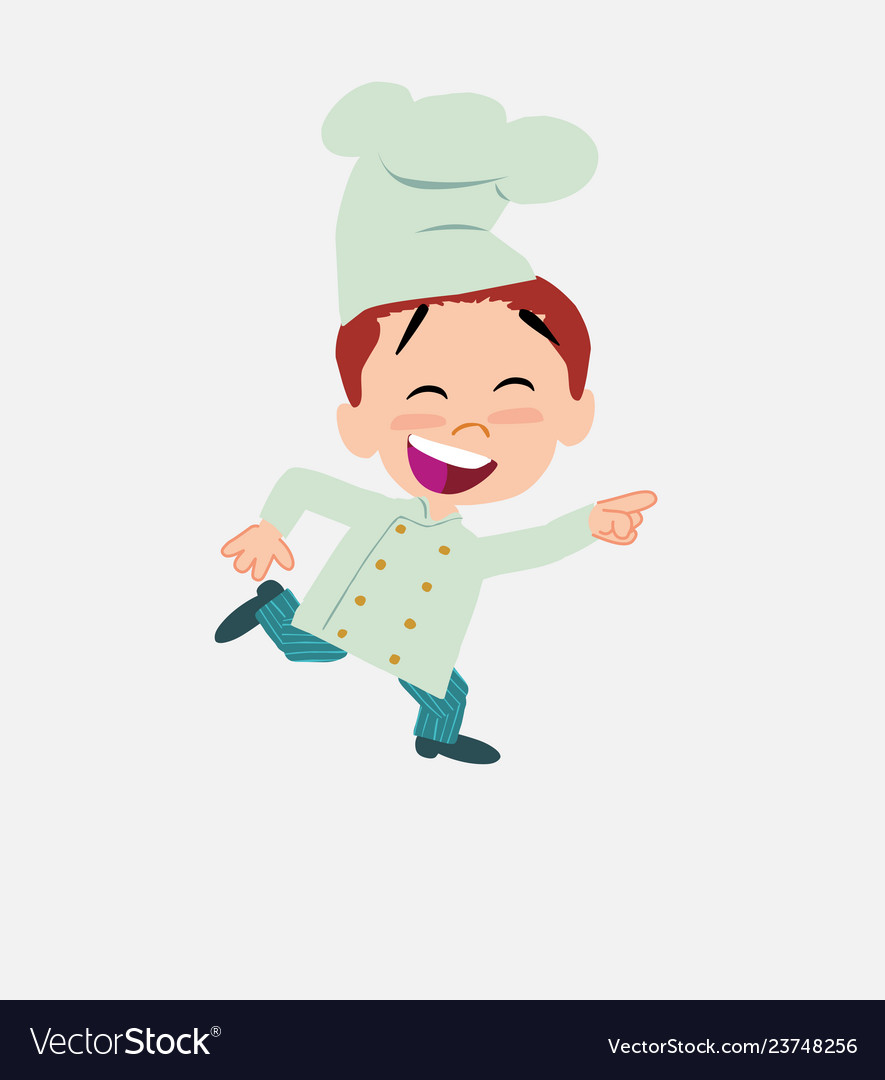 Smiling Chef Running