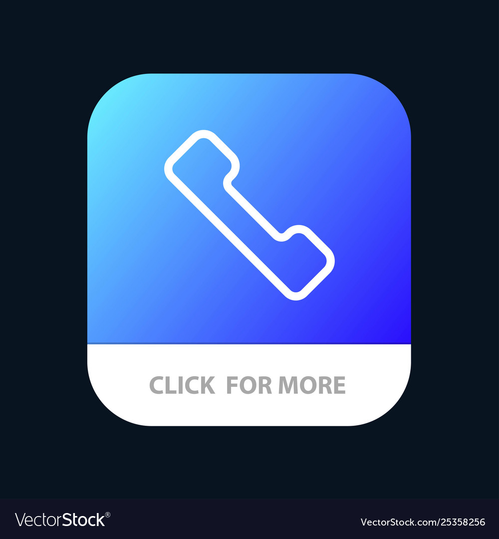 Telephone call mobile app button android Vector Image Telephone call mobile app button android