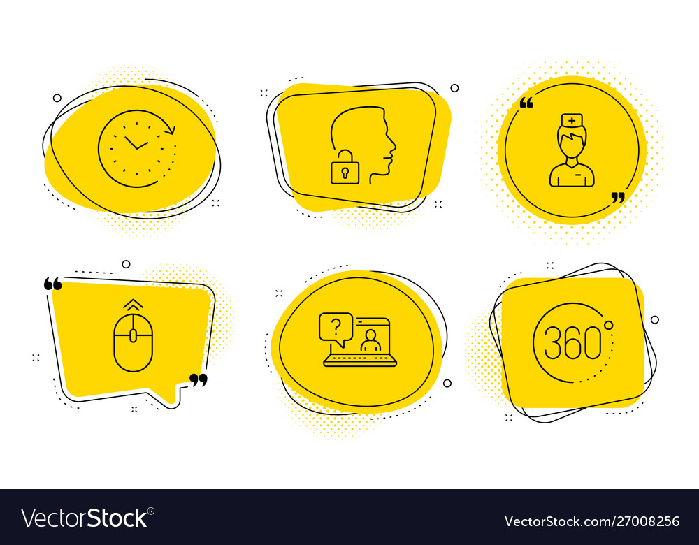 Unlock system faq and time change icons set Vector Image Unlock system faq and time change icons set