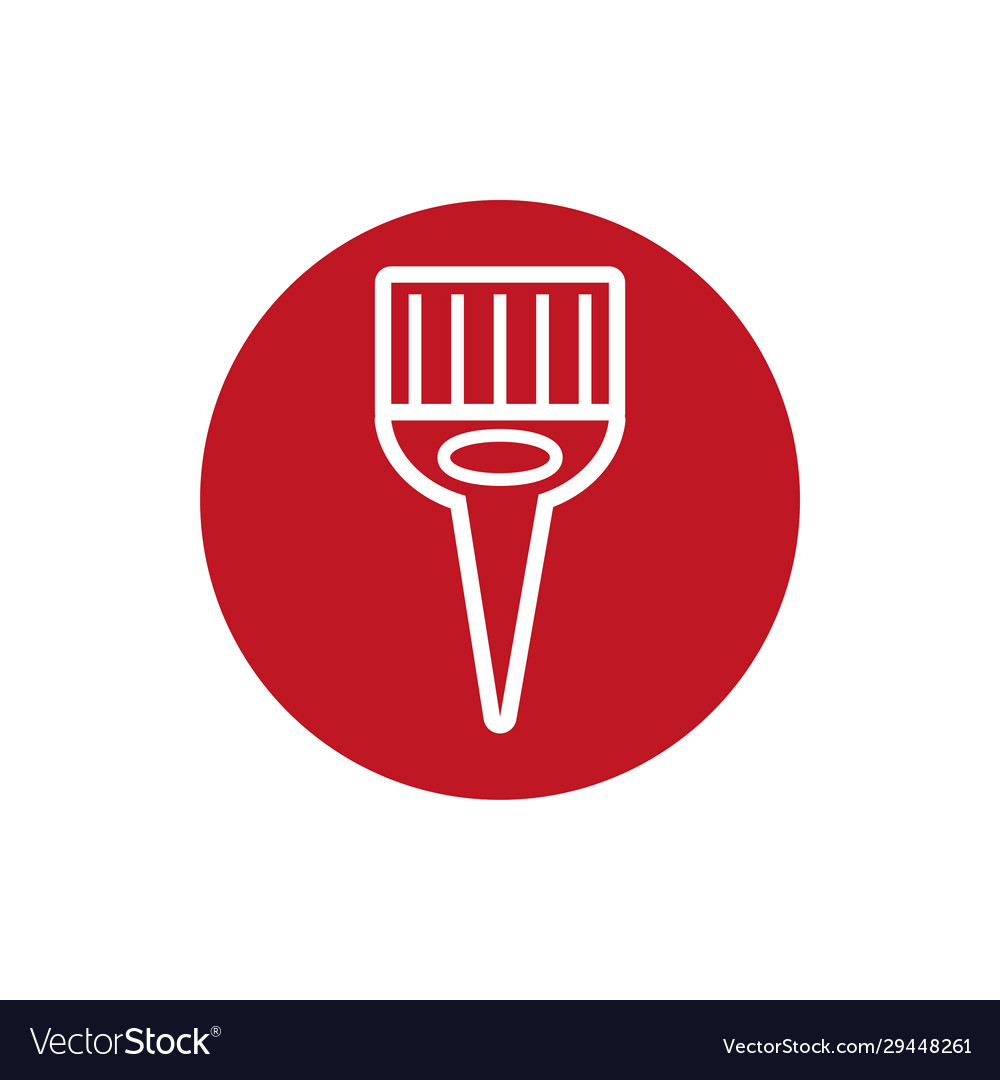 Brush barber shop block style icon