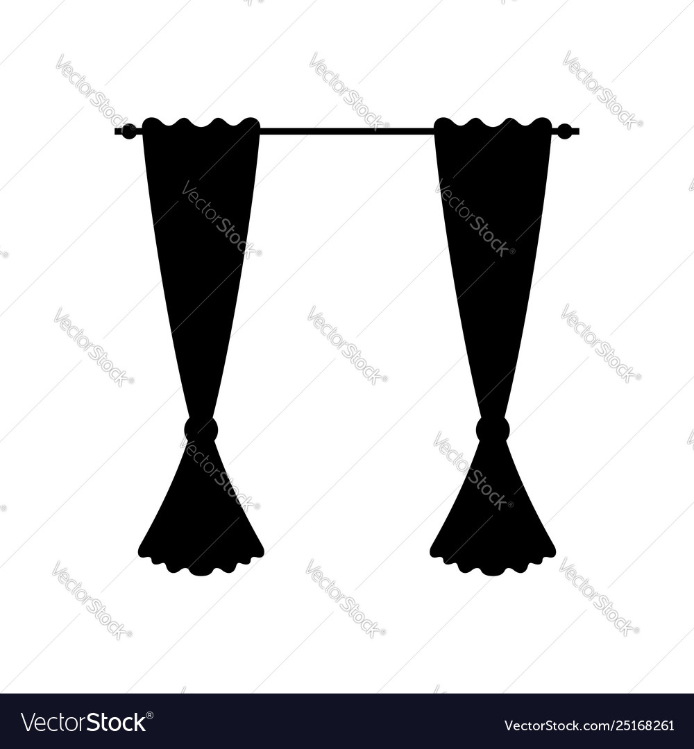 Classic fabric curtains drapes Royalty Free Vector Image