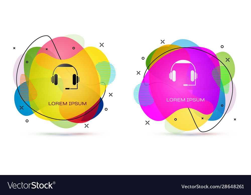 Farbkopfhörer-Symbol auf weißem Hintergrund isoliert