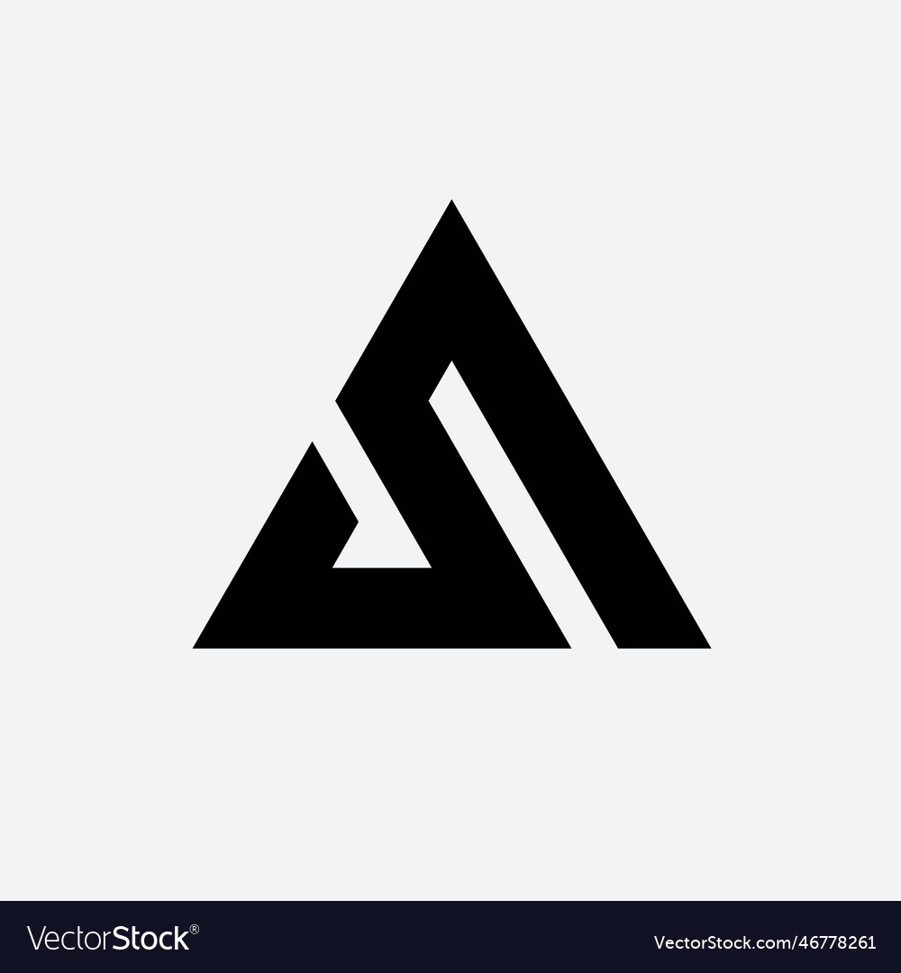 Letter S Triangle Logo Design Royalty Free Vector Image