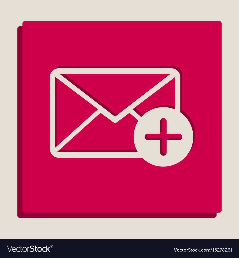 Mail sign with add mark